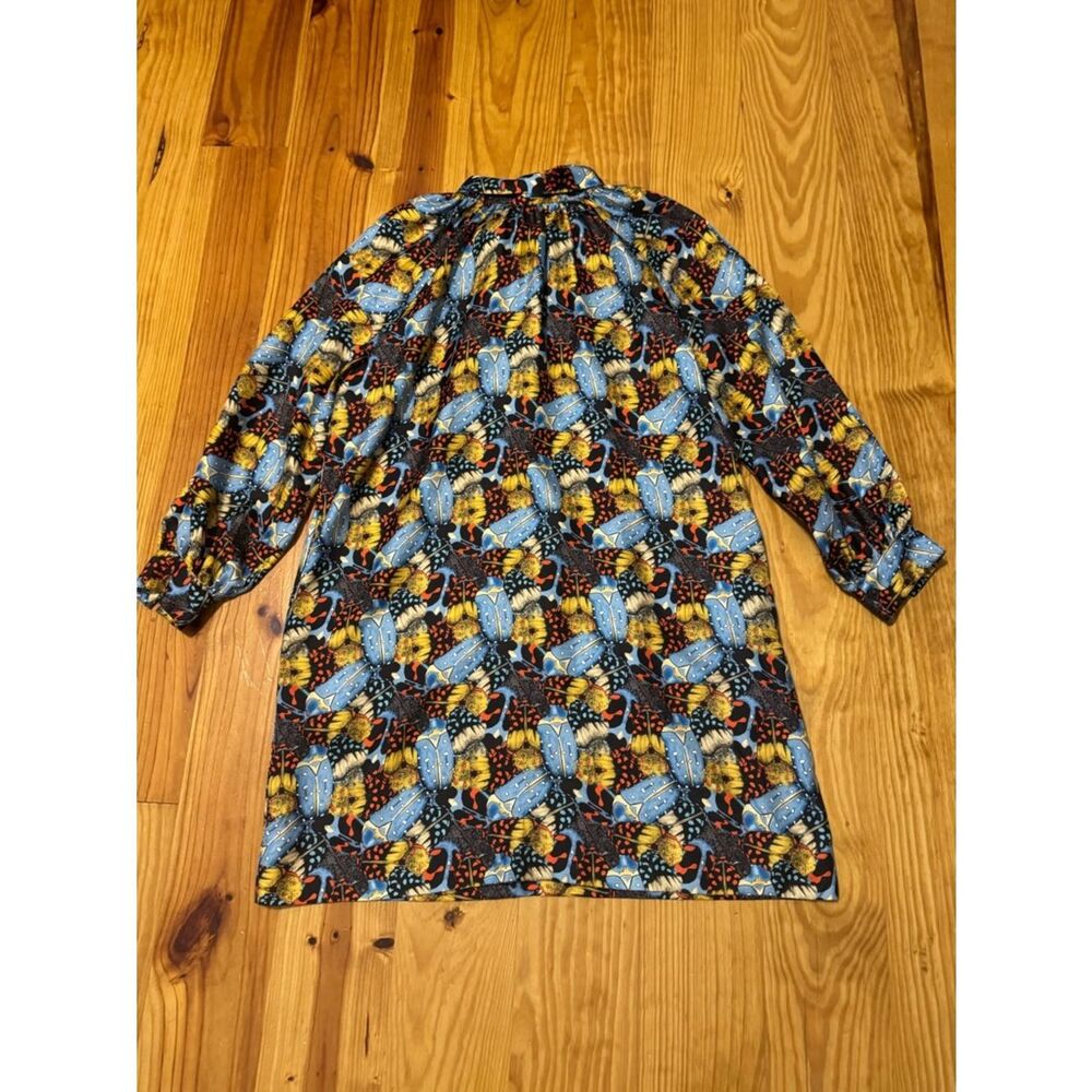 Ann Mashburn SIZE MED Beetle Floral Silk Atelier Tie Back Dress - Picture 3 of 10